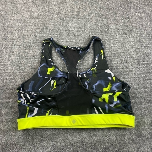 RISE by LULAROE Rise 2020 Invincible Racerback Sports bra yellow/black size: 2X - Picture 2 of 7